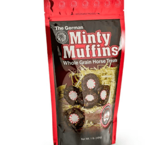 A bag of minty muffins is shown.